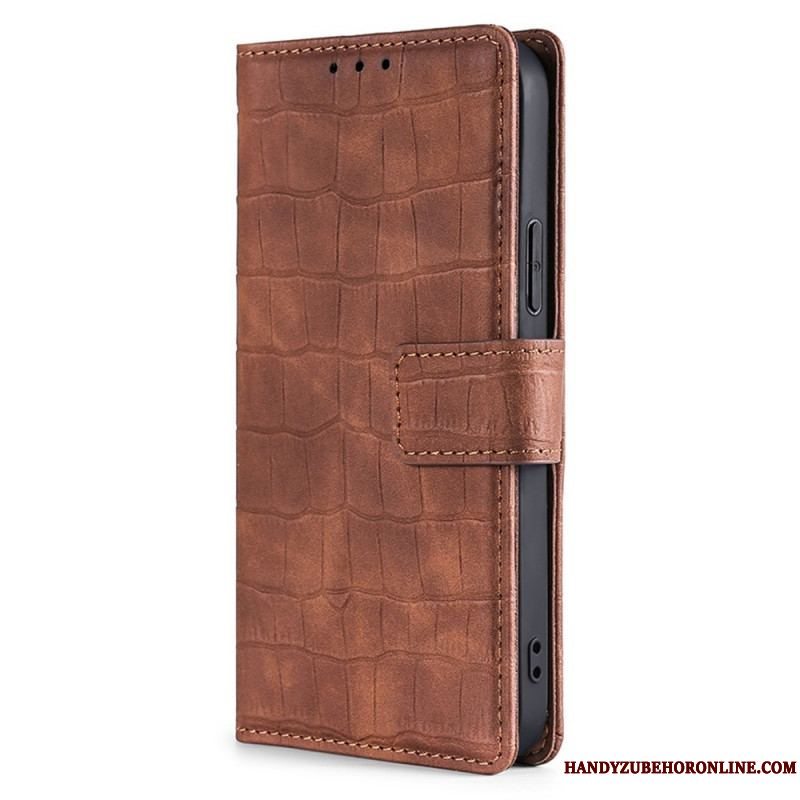 Flip Cover Xiaomi 12 Pro Skin-touch Krokodille