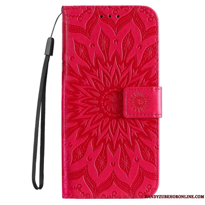 Flip Cover Xiaomi 12T / 12T Pro Med Snor Strappy Mandala