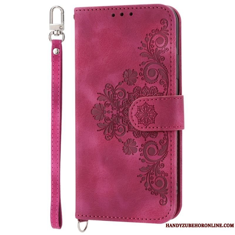 Flip Cover Xiaomi 13 Blondeblomster Med Rem Og Skulderrem