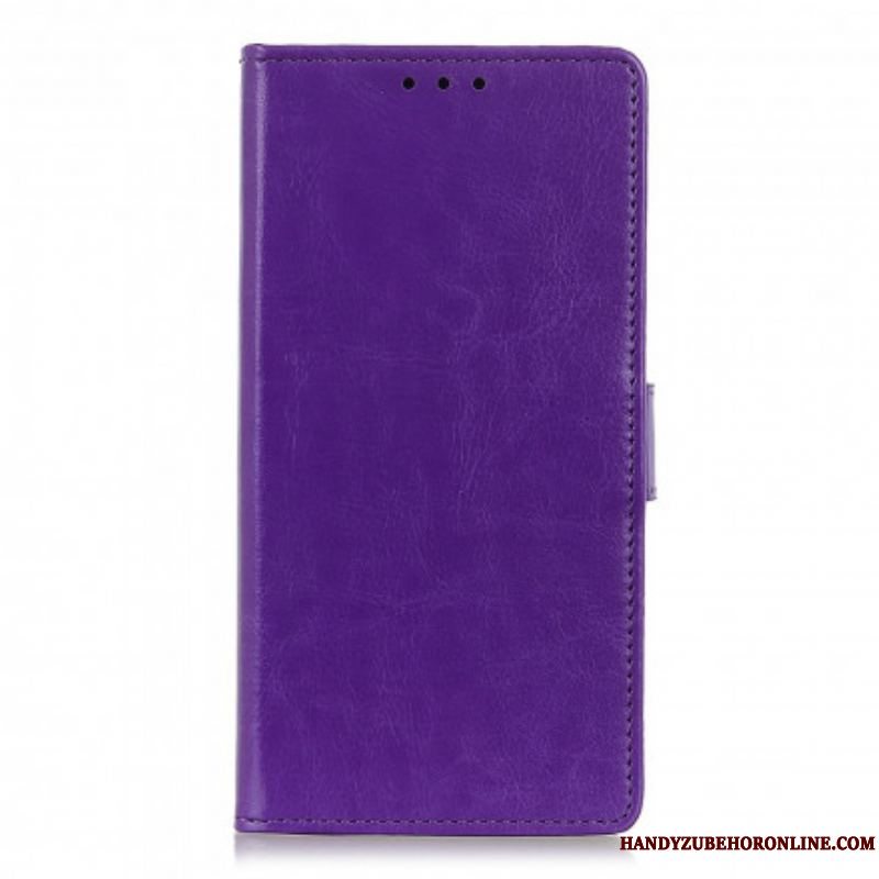 Flip Cover Xiaomi Redmi Note 10 / 10S Enkel Skinnende Lædereffekt