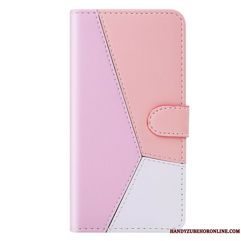 Flip Cover Xiaomi Redmi Note 10 / 10S Trefarvet Lædereffekt