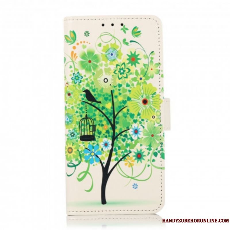 Flip Cover Xiaomi Redmi Note 10 5G Blomstrende Træ