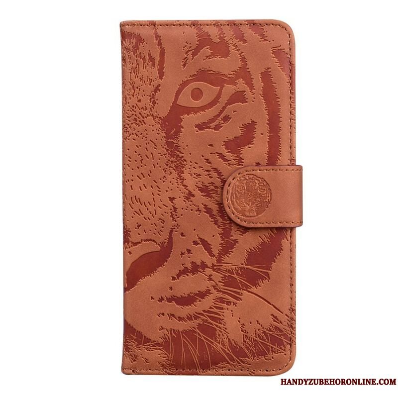 Flip Cover Xiaomi Redmi Note 10 5G Tiger Ansigtsprint