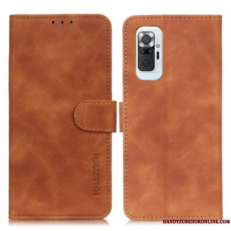 Flip Cover Xiaomi Redmi Note 10 Pro Khazneh Vintage Lædereffekt