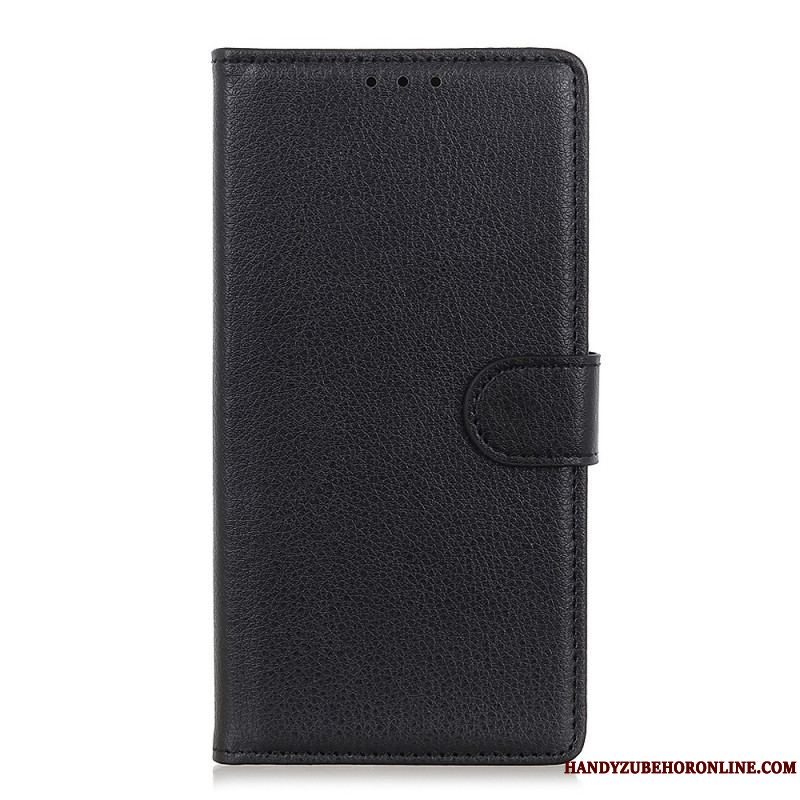 Flip Cover Xiaomi Redmi Note 11 Pro / 11 Pro 5G Traditionelt Litchi Imiteret Læder