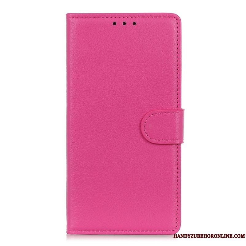 Flip Cover Xiaomi Redmi Note 11 Pro / 11 Pro 5G Traditionelt Litchi Imiteret Læder