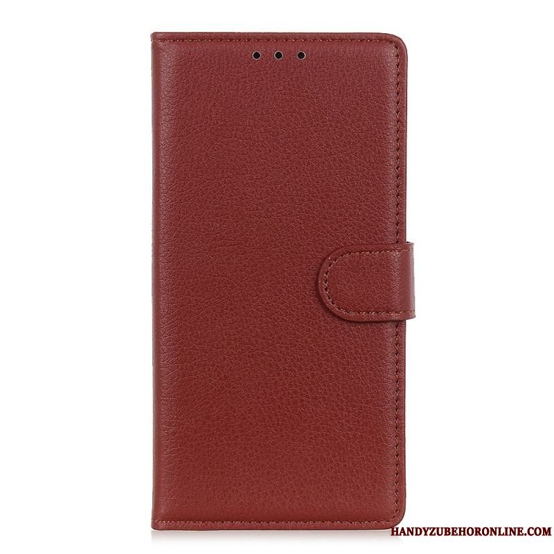 Flip Cover Xiaomi Redmi Note 11 Pro / 11 Pro 5G Traditionelt Litchi Imiteret Læder