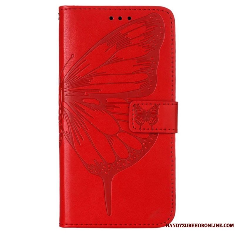 Flip Cover Xiaomi Redmi Note 11 Pro Plus 5G Sommerfugledesign Med Snor