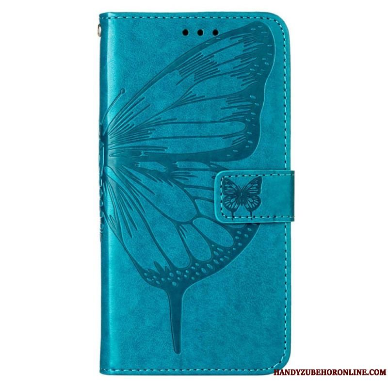 Flip Cover Xiaomi Redmi Note 11 Pro Plus 5G Sommerfugledesign Med Snor