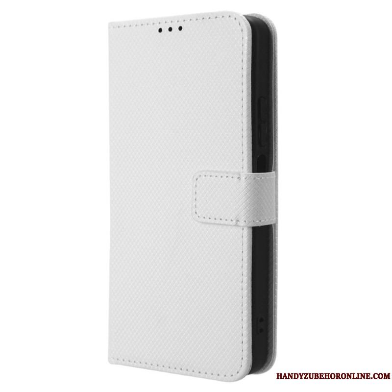 Flip Cover Xiaomi Redmi Note 12 4G Med Snor Stilfuldt Strappy Imiteret Læder