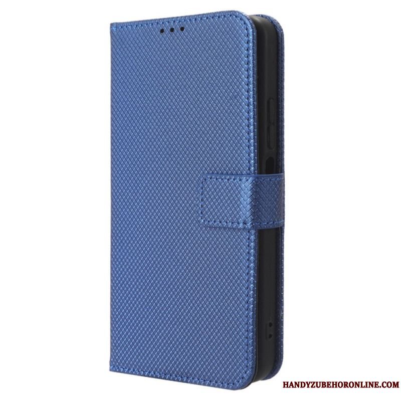 Flip Cover Xiaomi Redmi Note 12 4G Med Snor Stilfuldt Strappy Imiteret Læder