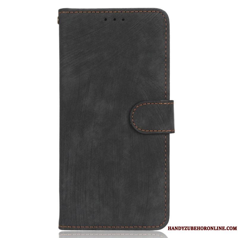 Flip Cover Xiaomi Redmi Note 12 4G Vintage Synlige Sømme