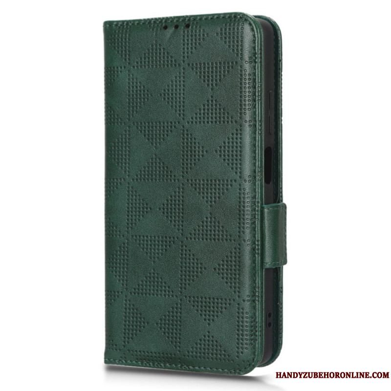 Flip Cover Xiaomi Redmi Note 12 5G Trekanter Med Snor