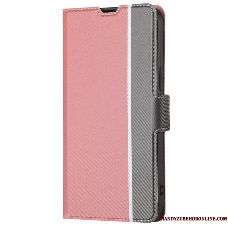 Flip Cover Xiaomi Redmi Note 12 Pro Fin Bicolor