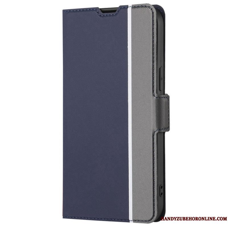 Flip Cover Xiaomi Redmi Note 12 Pro Fin Bicolor