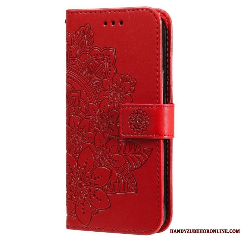 Flip Cover Xiaomi Redmi Note 12 Pro Med Snor Rem Blomster Mandala