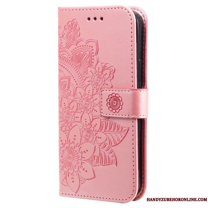 Flip Cover Xiaomi Redmi Note 12 Pro Med Snor Rem Blomster Mandala