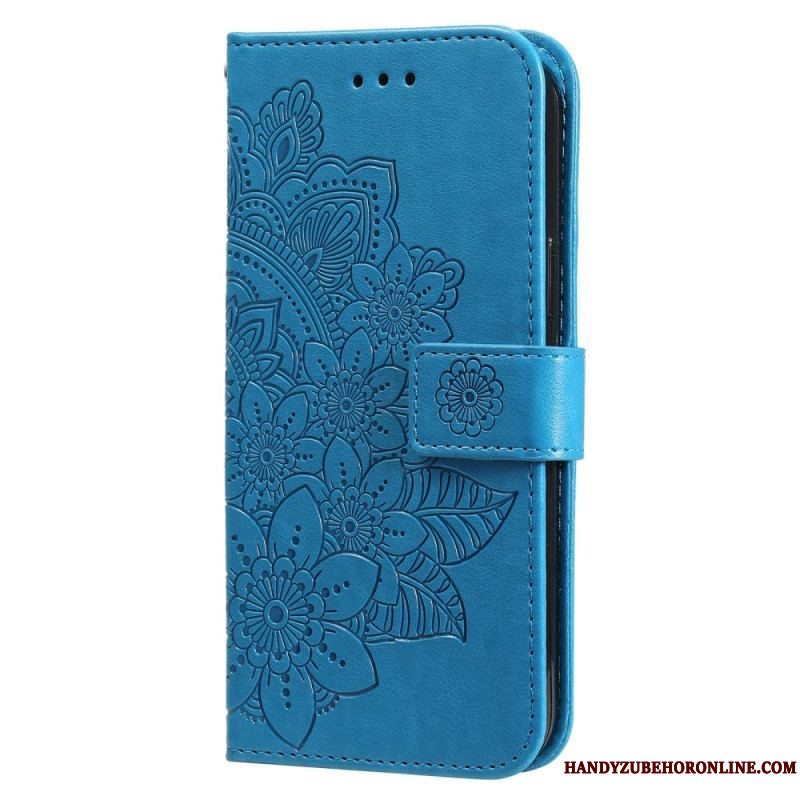 Flip Cover Xiaomi Redmi Note 12 Pro Med Snor Rem Blomster Mandala