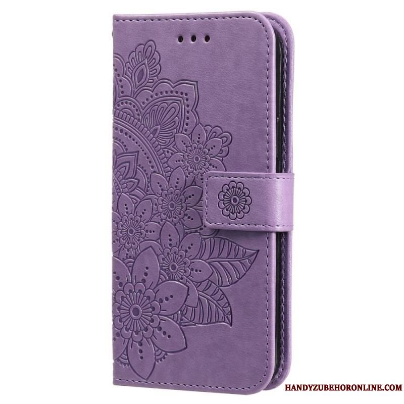 Flip Cover Xiaomi Redmi Note 12 Pro Med Snor Rem Blomster Mandala