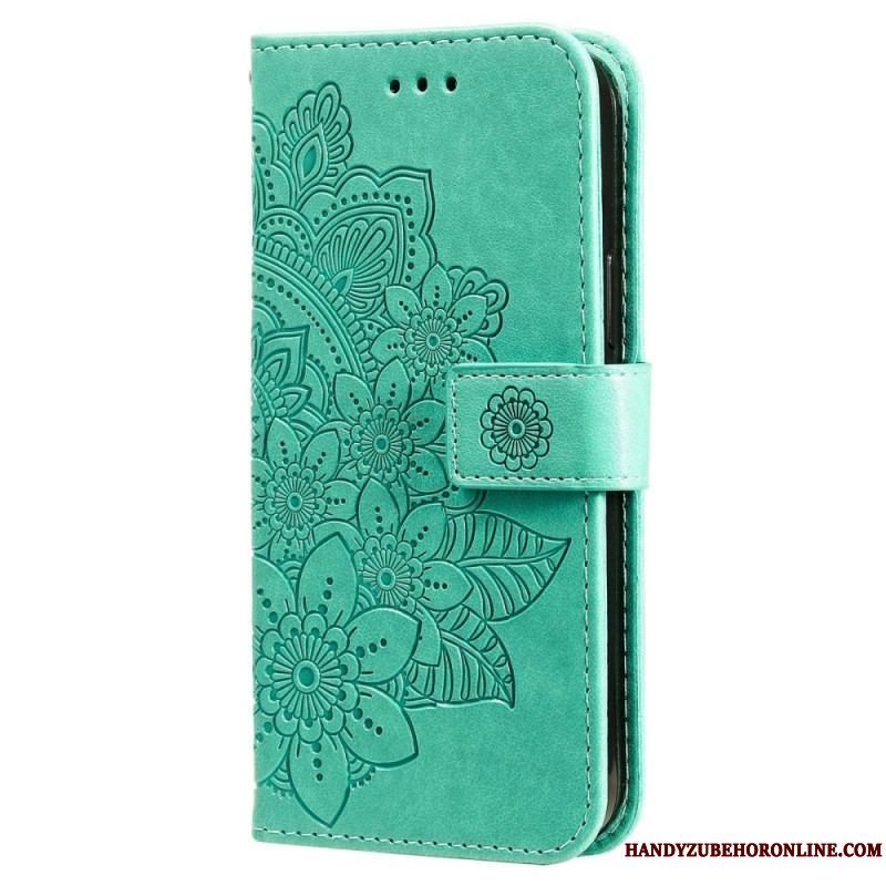 Flip Cover Xiaomi Redmi Note 12 Pro Med Snor Rem Blomster Mandala