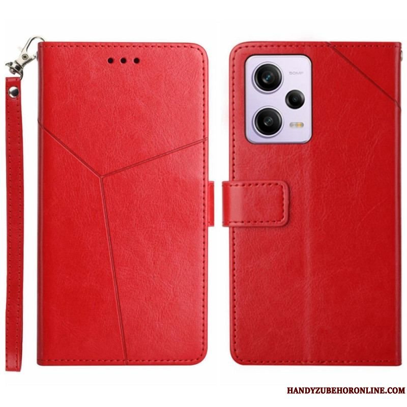 Flip Cover Xiaomi Redmi Note 12 Pro Med Snor Y Strappy Design