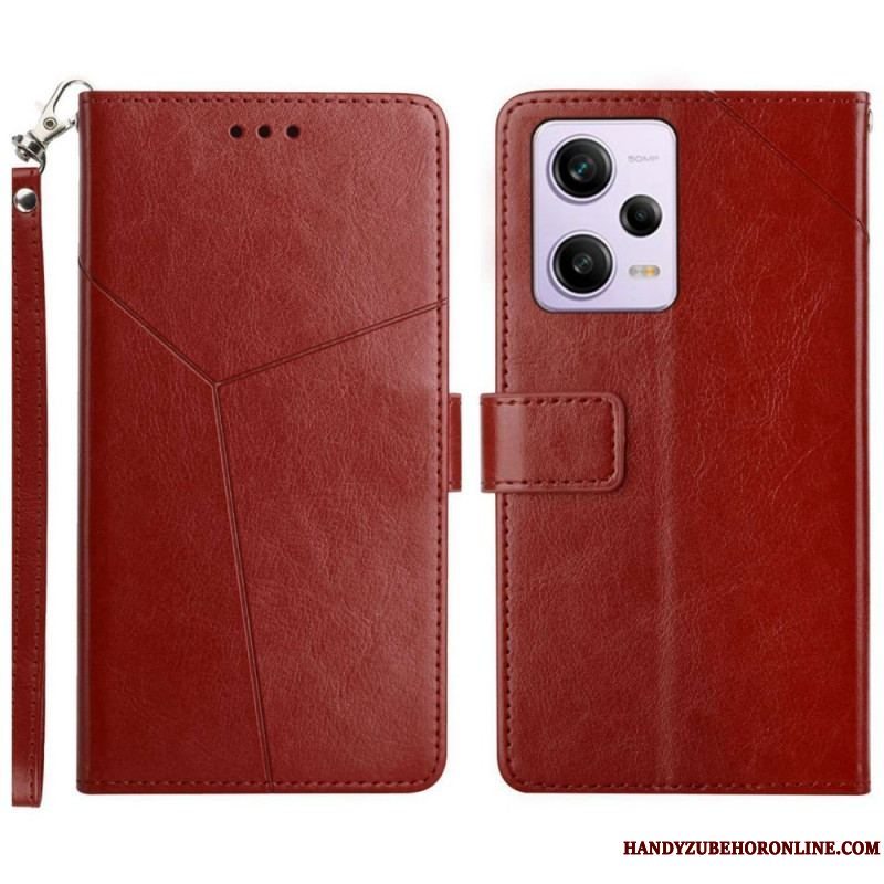 Flip Cover Xiaomi Redmi Note 12 Pro Med Snor Y Strappy Design