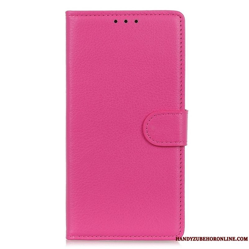 Flip Cover Xiaomi Redmi Note 12 Pro Traditionelt Imiteret Læder