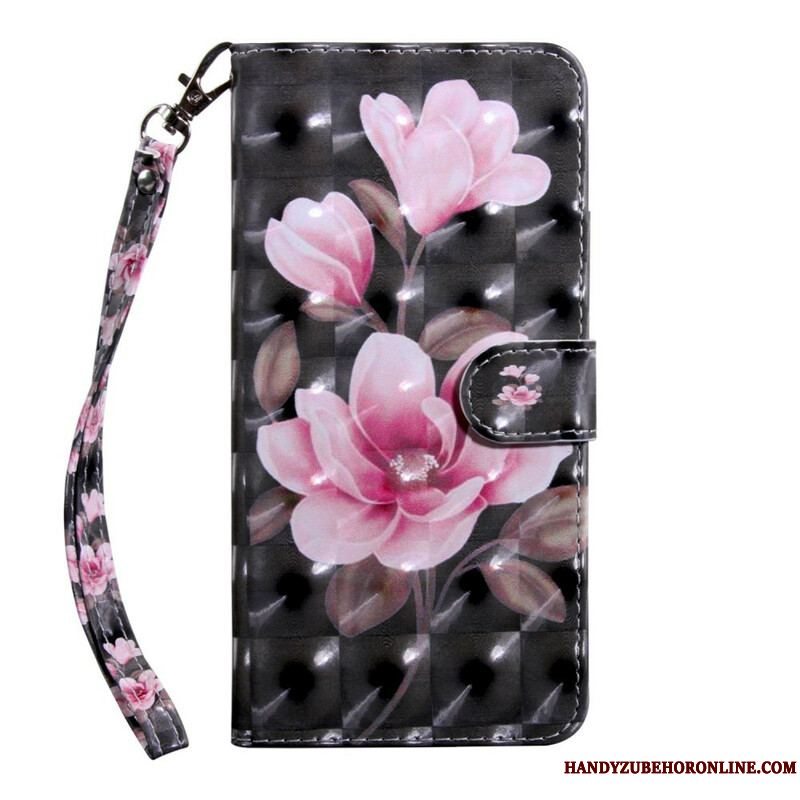 Flip Cover iPhone 13 Mini Lys Plet Blomster Blomstrer