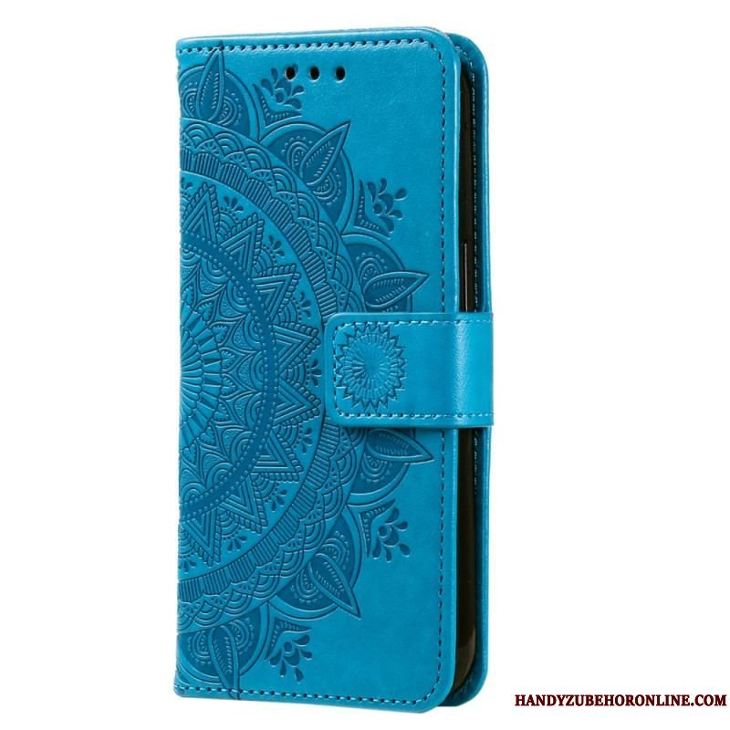 Læder Cover Xiaomi 13 Lite Mandala Sun Med Snor