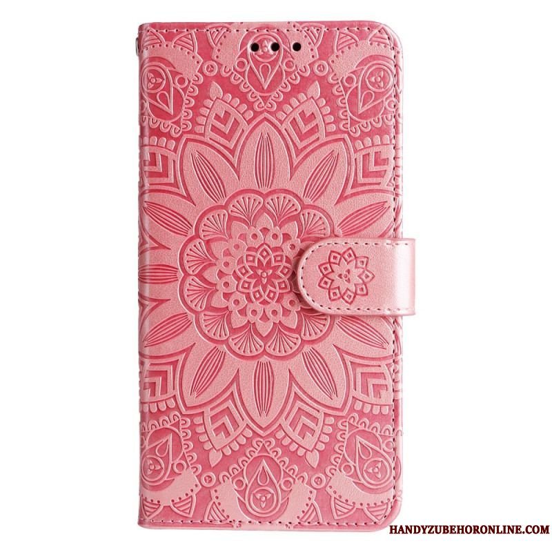 Læder Cover Xiaomi 13 Mandala Sun Med Snor