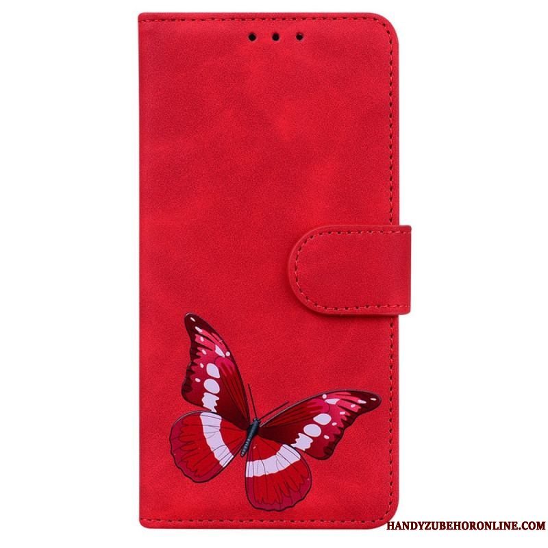 Læder Cover Xiaomi Redmi Note 10 Pro Skin-touch Butterfly