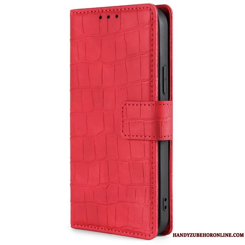 Læder Cover Xiaomi Redmi Note 12 5G Krokodille