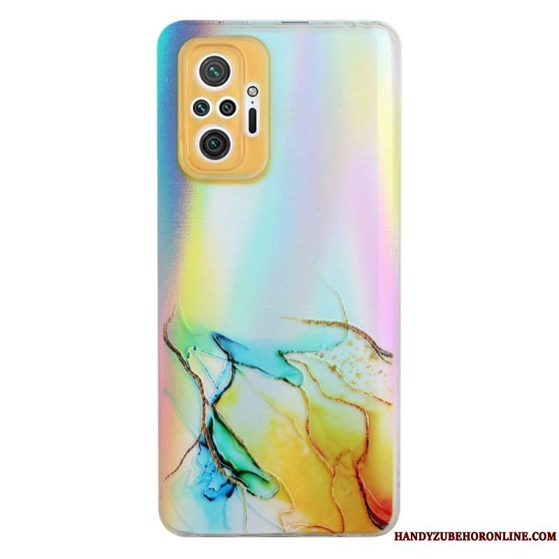 Mobilcover Xiaomi Redmi Note 10 Pro Laser Effekt Marmor