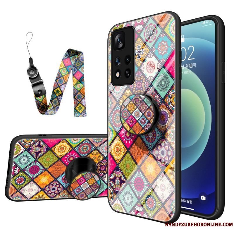 Mobilcover Xiaomi Redmi Note 11 Pro Plus 5G Patchwork Magnetisk Holder