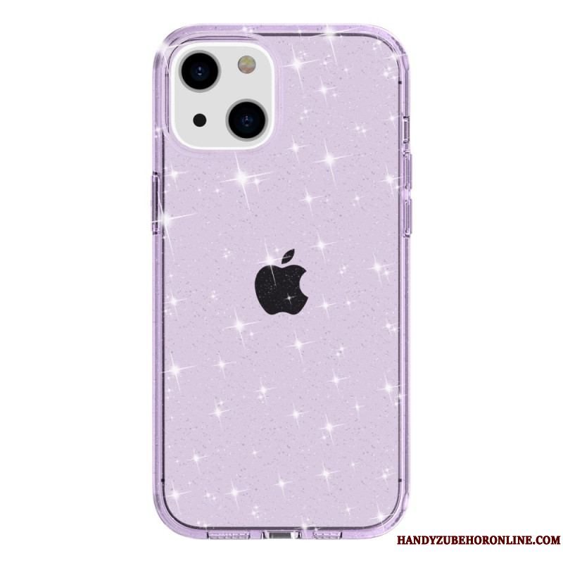 Mobilcover iPhone 15 Plus Gennemsigtig Glitter