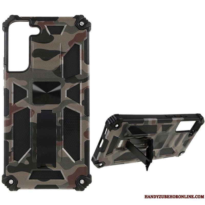 Cover Samsung Galaxy S22 Plus 5G Camouflage Aftagelig Støtte