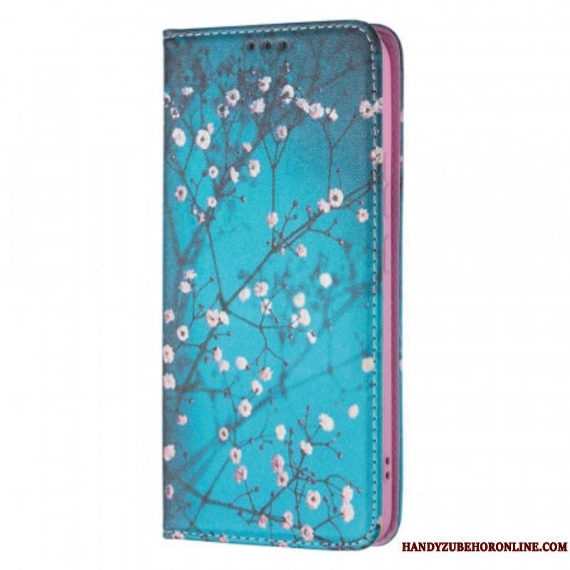 Cover Samsung Galaxy S22 Plus 5G Flip Cover Blomstrende Grene