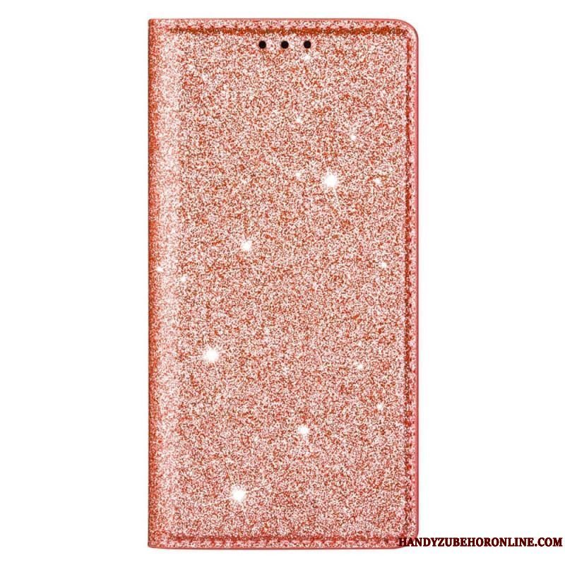 Cover Samsung Galaxy S22 Plus 5G Flip Cover Sequin Stil