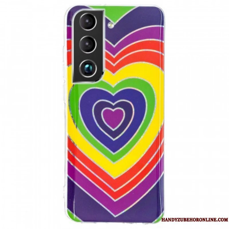 Cover Samsung Galaxy S22 Plus 5G Psykedelisk Hjerte