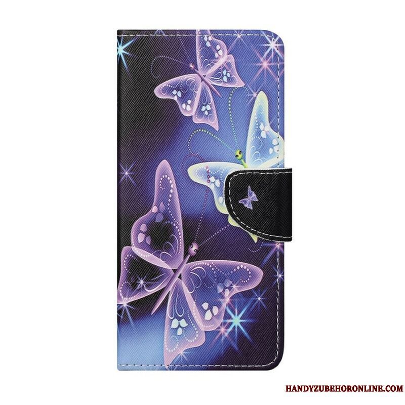 Flip Cover Samsung Galaxy S21 FE Sommerfugle