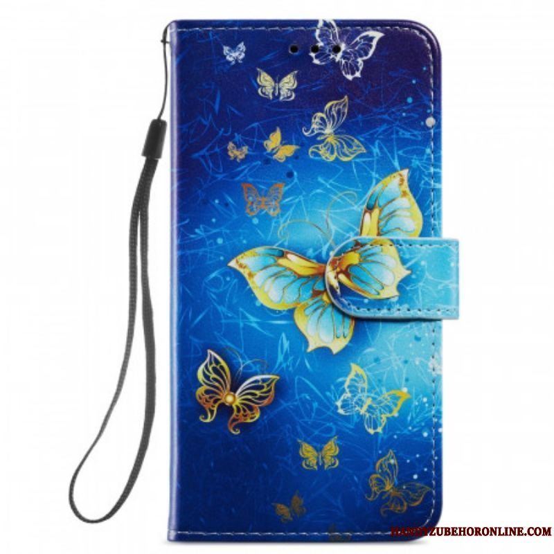 Flip Cover Samsung Galaxy S22 Plus 5G Flugt Af Sommerfugle