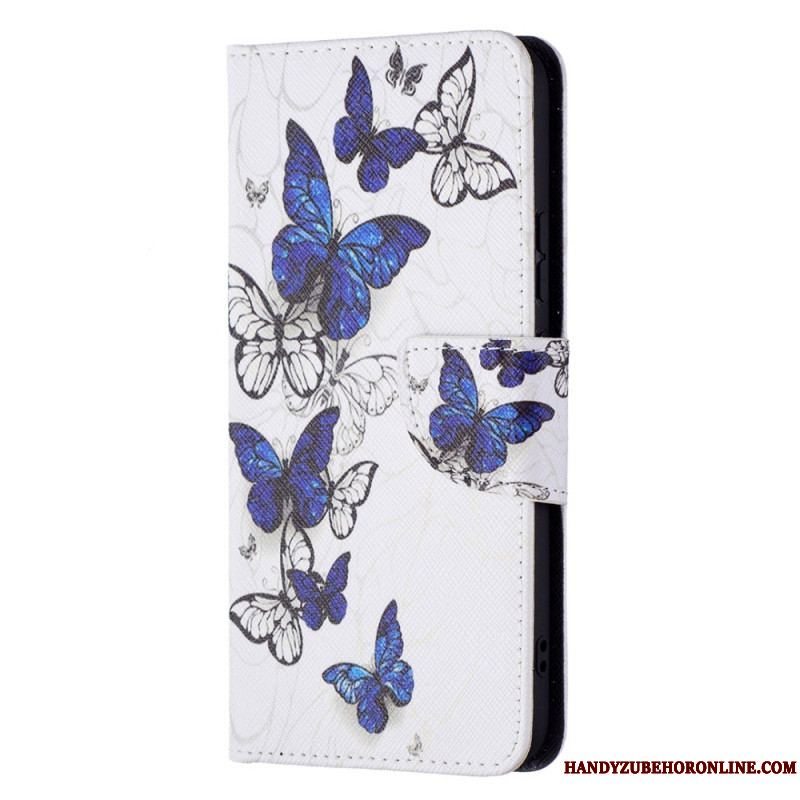 Flip Cover Samsung Galaxy S22 Plus 5G Sommerfugle Konger