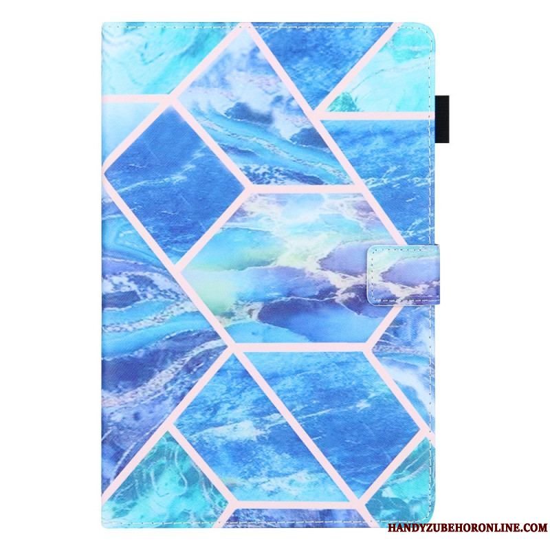 Flip Cover Samsung Galaxy Tab A8 (2021) Marmor Geometri Design