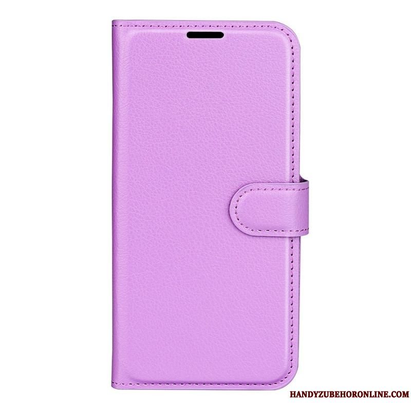 Flip Cover Sony Xperia 1 IV Klassisk Litchi