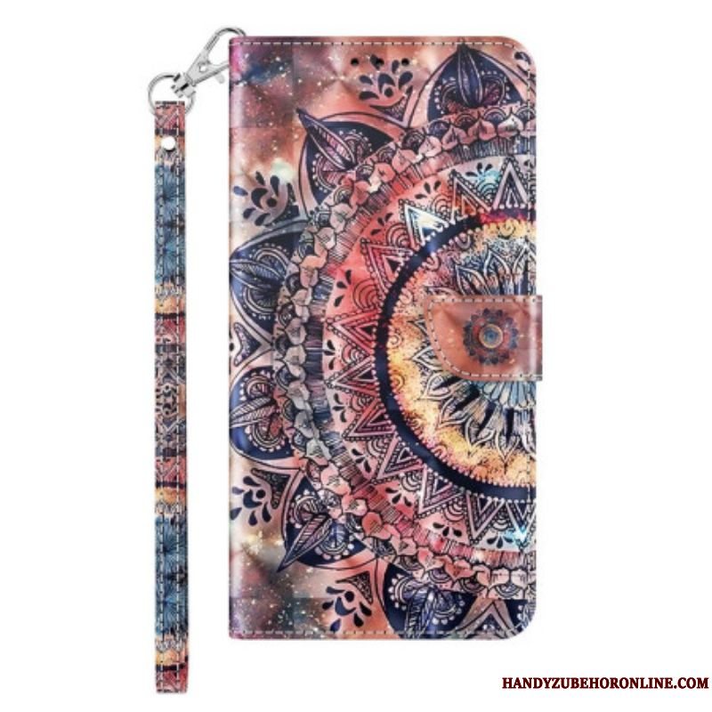 Flip Cover Sony Xperia 1 IV Med Snor Farverig Strappy Mandala