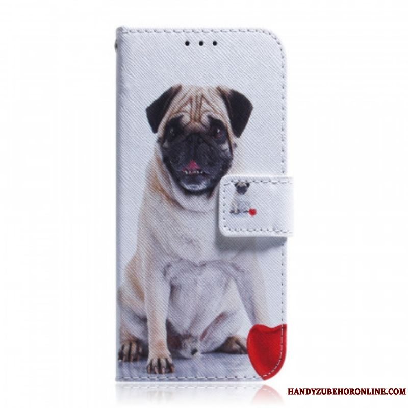 Læder Cover Samsung Galaxy S22 Plus 5G Mops Hund