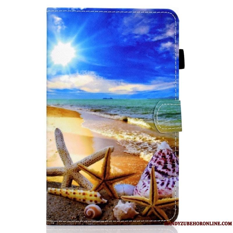 Læder Cover Samsung Galaxy Tab A8 (2021) Sjov Strand